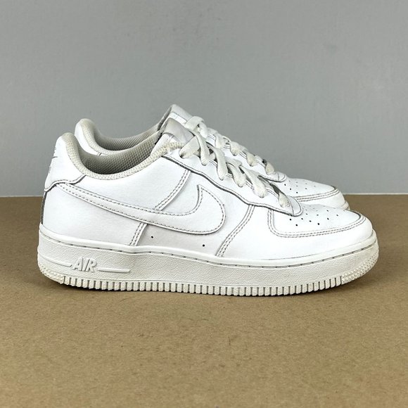 Nike Air Force 1 Leather Athletic Shoes Youth 5Y Womens 6.5 White DH2920-111 - Picture 3 of 10